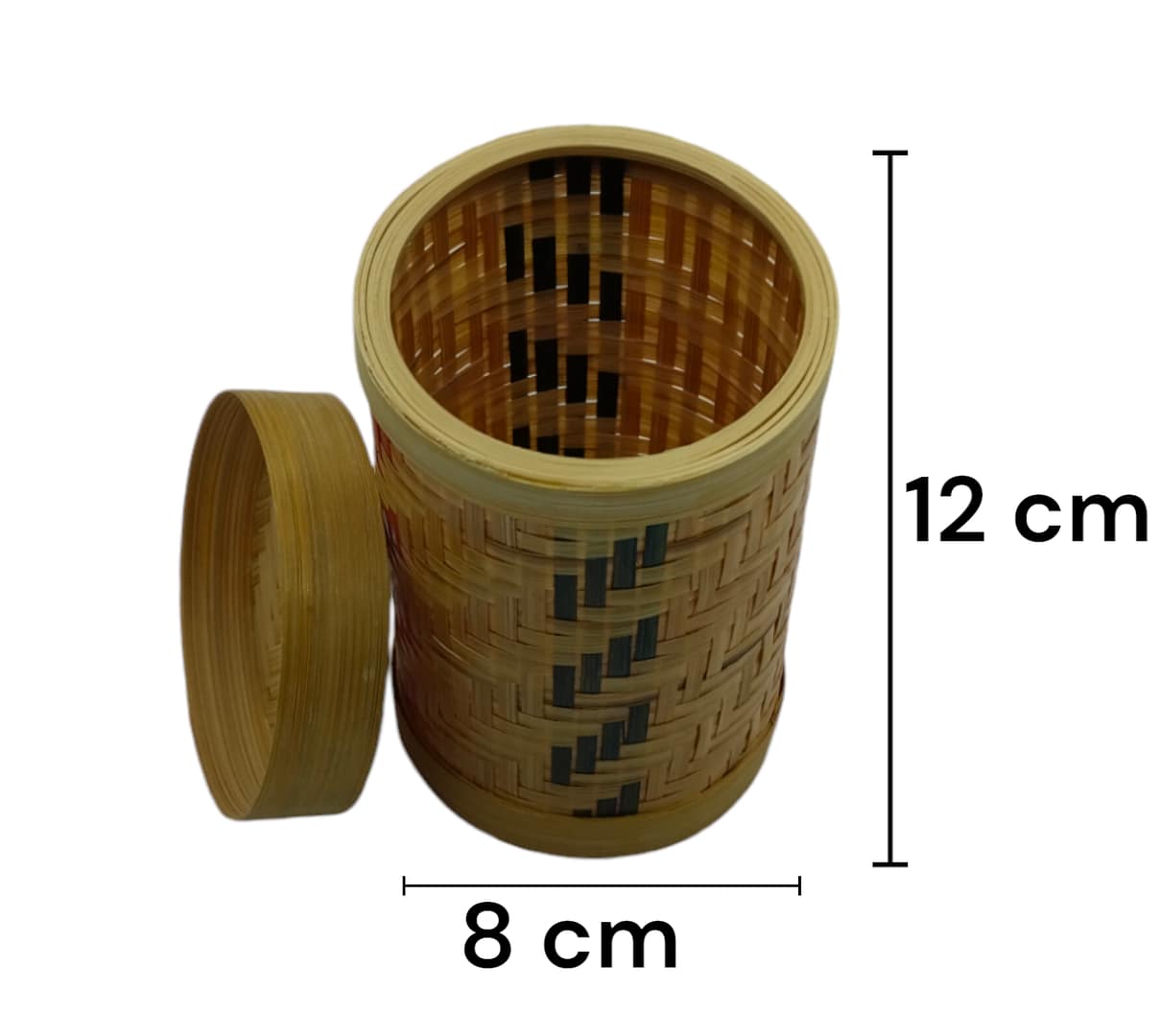 Bamboo Rounded Box | Kitchen & Pencil Organizer | Natural Handy Craft - Image 5
