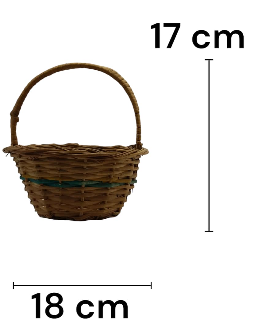 Bamboo Multipurpose Small Basket With Handle | Fruit & Vegetable Basket | Gift Hamper - Image 4